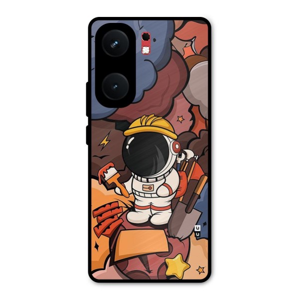 Comic Space Astronaut Metal Back Case for iQOO Neo 9 Pro
