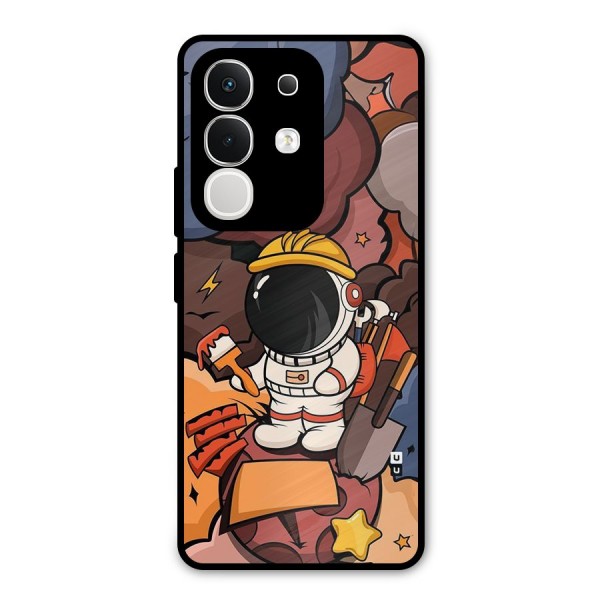 Comic Space Astronaut Metal Back Case for iQOO Z10x