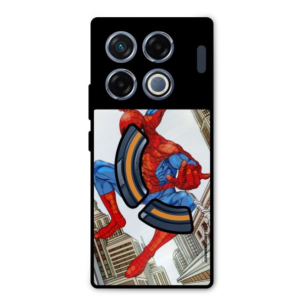 Comic Spider Man Metal Back Case for Infinix GT 20 Pro