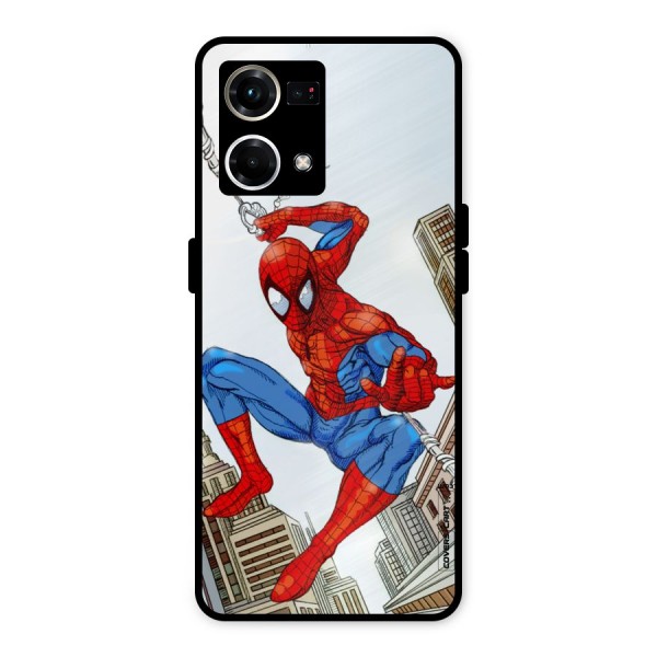 Comic Spider Man Metal Back Case for Oppo F21 Pro 4G