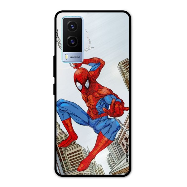 Comic Spider Man Metal Back Case for Vivo V21e 5G