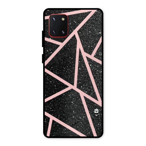 Concrete Black Pink Stripes Metal Back Case for Galaxy Note 10 Lite