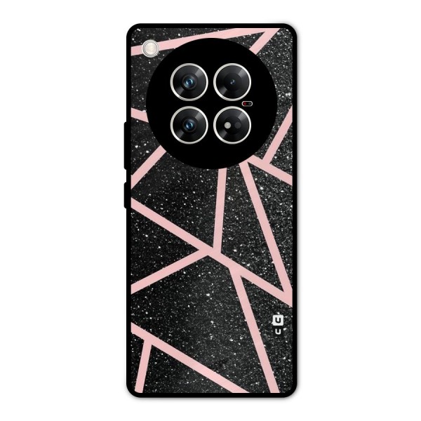 Concrete Black Pink Stripes Metal Back Case for Infinix Zero 40 5G
