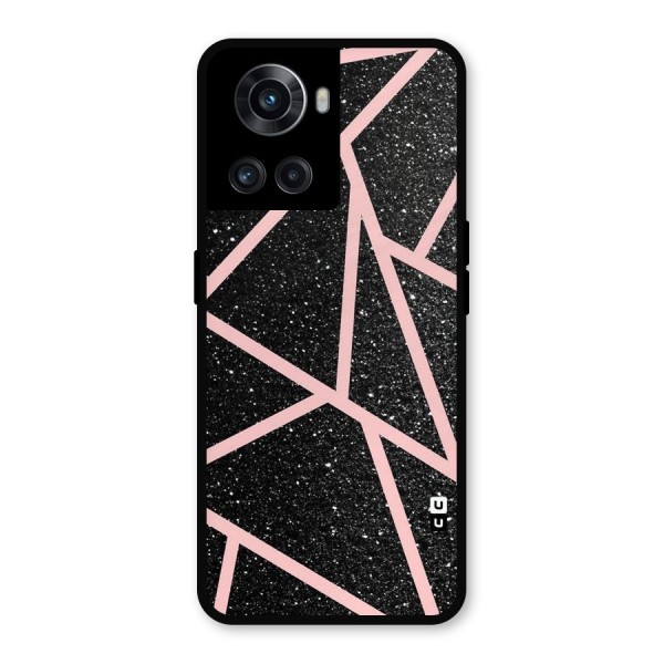 Concrete Black Pink Stripes Metal Back Case for OnePlus 10R