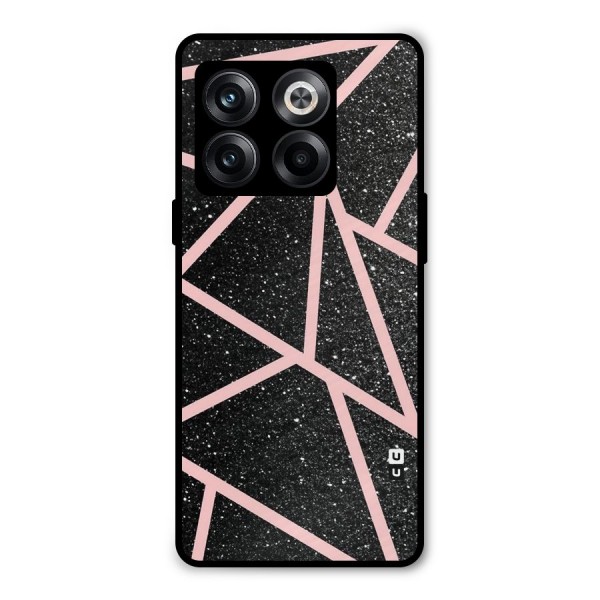 Concrete Black Pink Stripes Metal Back Case for OnePlus 10T