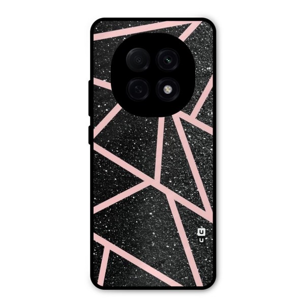 Concrete Black Pink Stripes Metal Back Case for Oppo F29 Pro