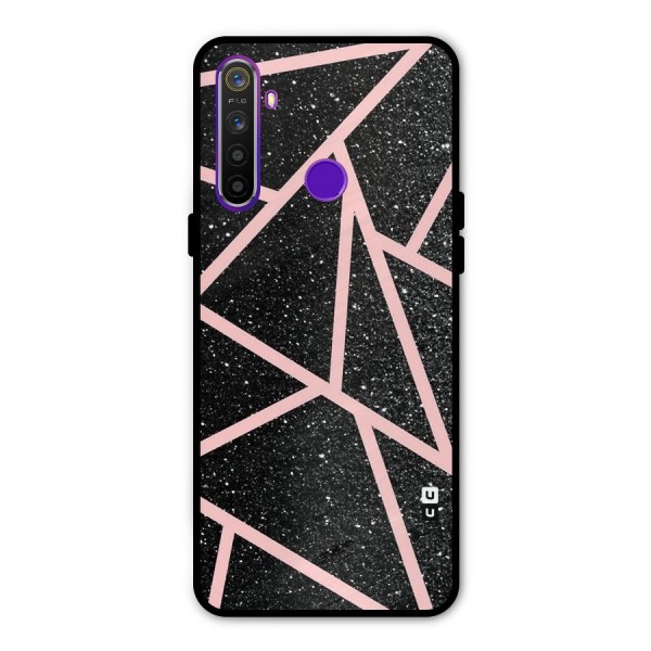 Concrete Black Pink Stripes Metal Back Case for Realme Narzo 10