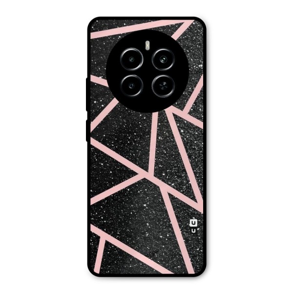 Concrete Black Pink Stripes Metal Back Case for Realme P1