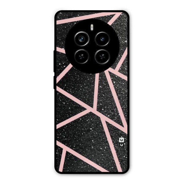 Concrete Black Pink Stripes Metal Back Case for Realme P1 Pro