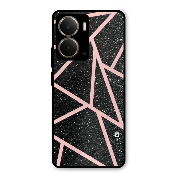 Concrete Black Pink Stripes Metal Back Case for Realme P3