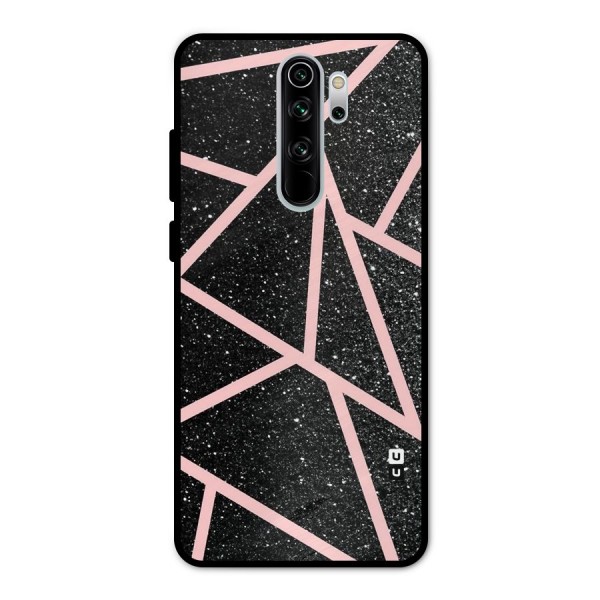 Concrete Black Pink Stripes Metal Back Case for Redmi Note 8 Pro