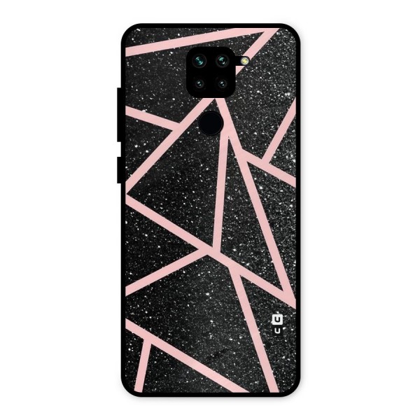 Concrete Black Pink Stripes Metal Back Case for Redmi Note 9