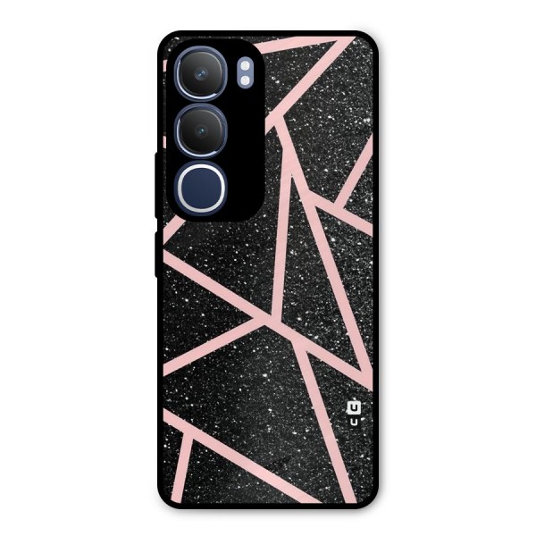 Concrete Black Pink Stripes Metal Back Case for Vivo Y29