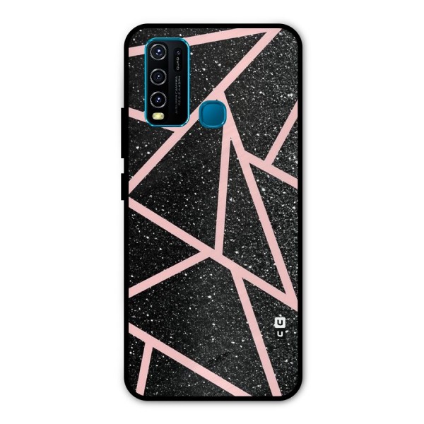 Concrete Black Pink Stripes Metal Back Case for Vivo Y50