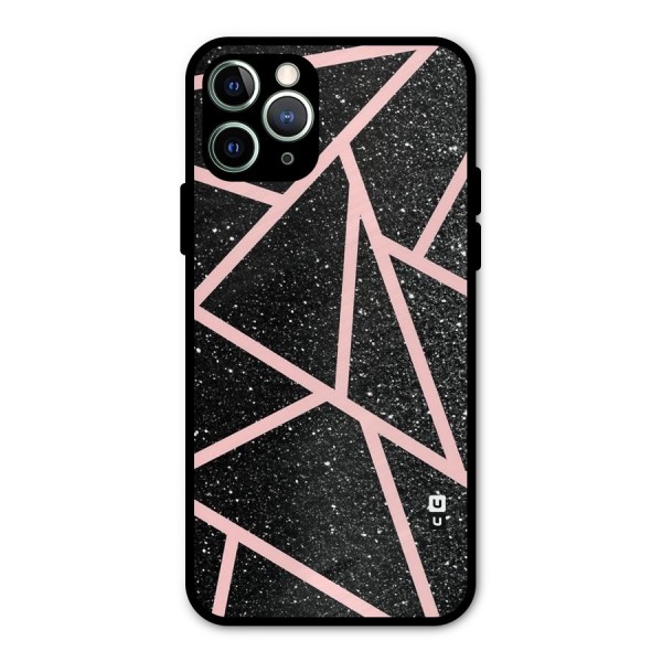 Concrete Black Pink Stripes Metal Back Case for iPhone 11 Pro Max