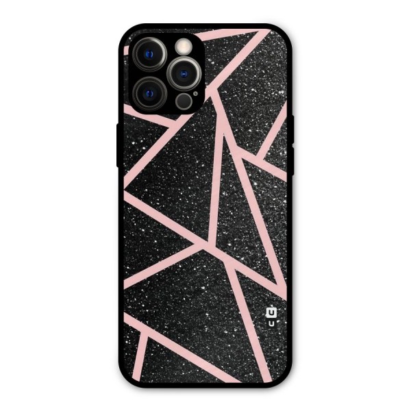 Concrete Black Pink Stripes Metal Back Case for iPhone 12 Pro Max