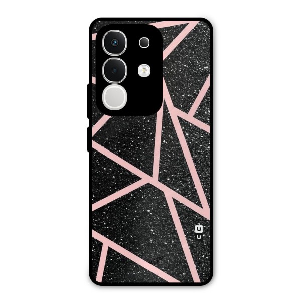Concrete Black Pink Stripes Metal Back Case for iQOO Z10x