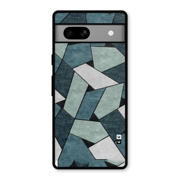 Concrete Green Abstract Metal Back Case for Google Pixel 7a