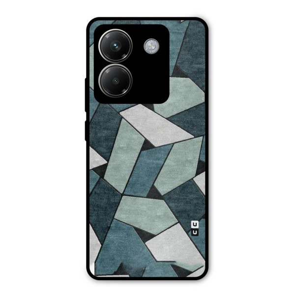 Concrete Green Abstract Metal Back Case for Poco M7 Pro 5G