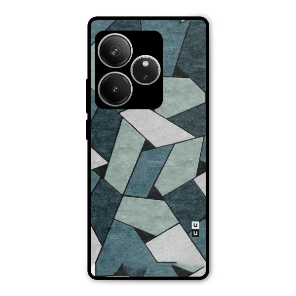 Concrete Green Abstract Metal Back Case for Realme GT 6