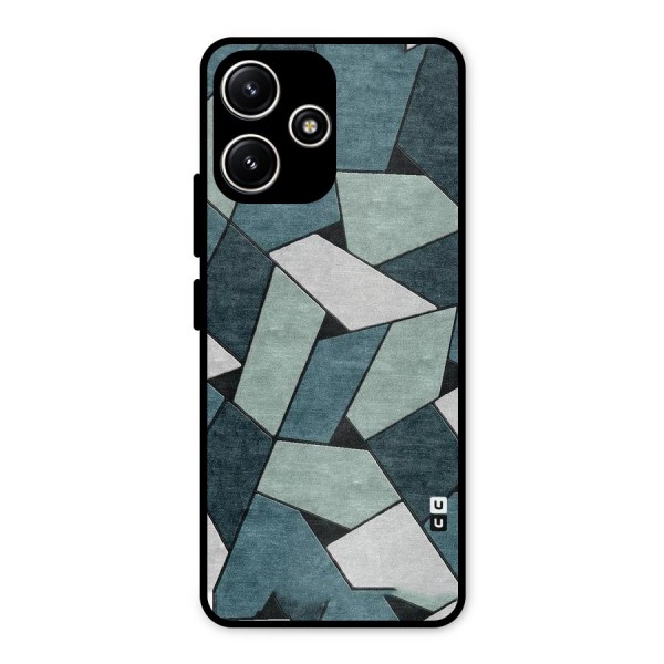 Concrete Green Abstract Metal Back Case for Redmi 12 5G