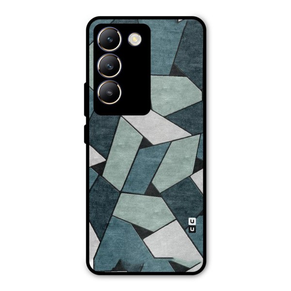 Concrete Green Abstract Metal Back Case for Vivo Y200e
