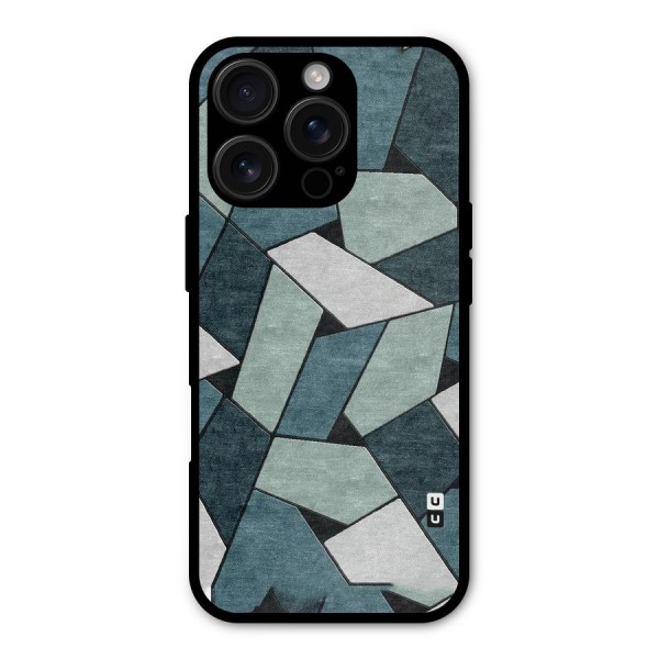 Concrete Green Abstract Metal Back Case for iPhone 16 Pro