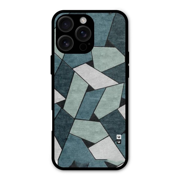 Concrete Green Abstract Metal Back Case for iPhone 16 Pro Max