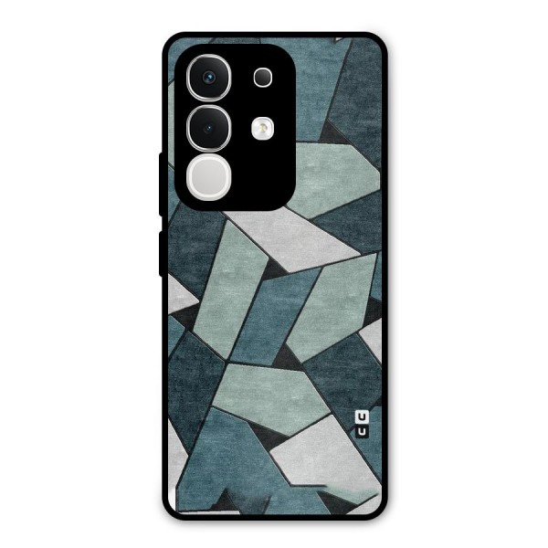Concrete Green Abstract Metal Back Case for iQOO Z10x