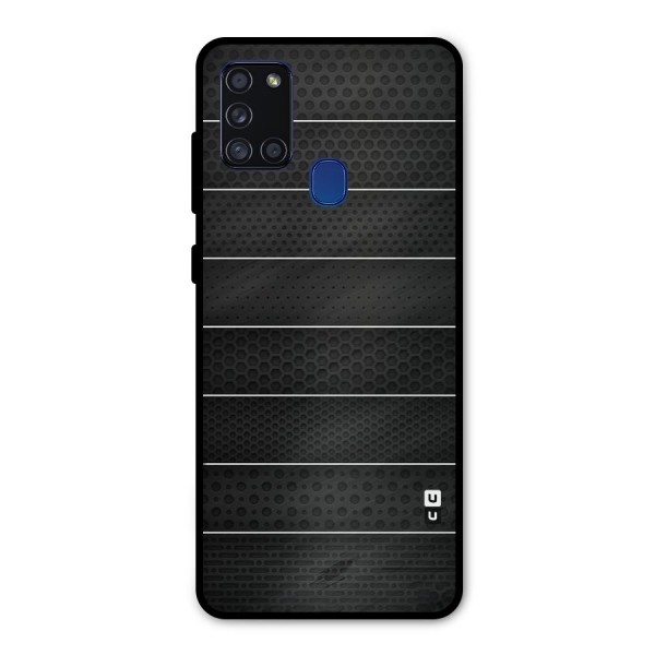 Concrete Stripes Metal Back Case for Galaxy A21s