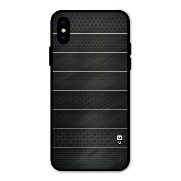 Concrete Stripes Metal Back Case for iPhone X