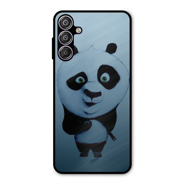 Confused Cute Panda Metal Back Case for Galaxy F15