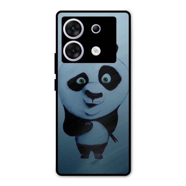 Confused Cute Panda Metal Back Case for Infinix Zero 30 5G