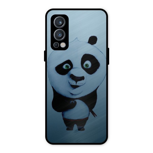 Confused Cute Panda Metal Back Case for OnePlus Nord 2 5G