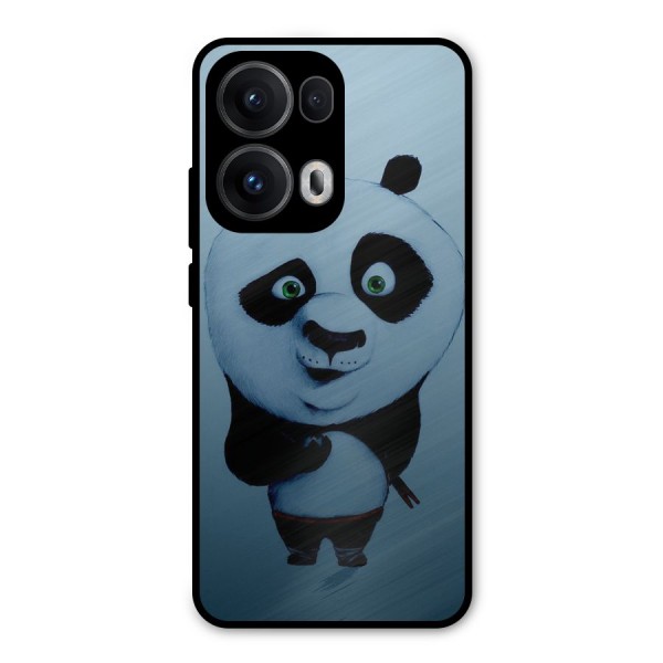 Confused Cute Panda Metal Back Case for Oppo Reno13 Pro
