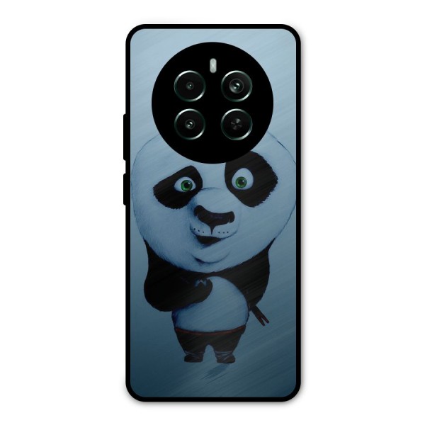Confused Cute Panda Metal Back Case for Realme 12 Pro Plus