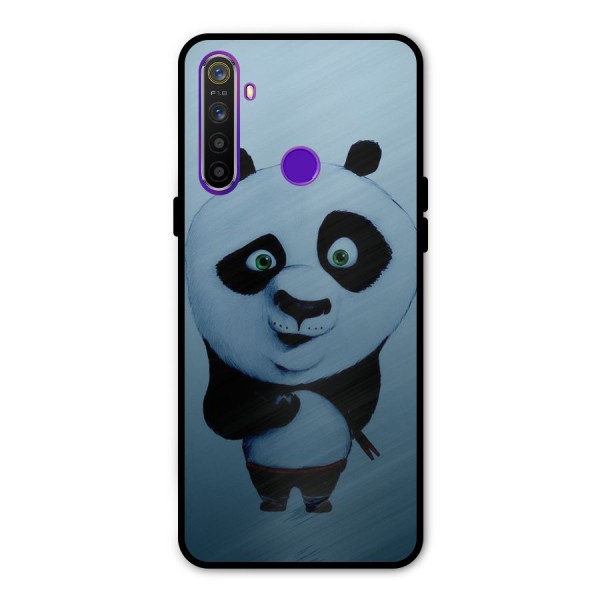 Confused Cute Panda Metal Back Case for Realme Narzo 10