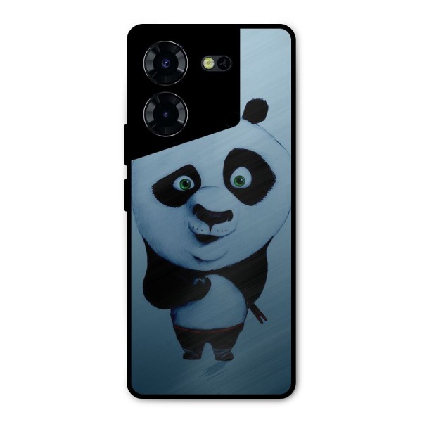 Confused Cute Panda Metal Back Case for Tecno Pova 5 Pro 5G