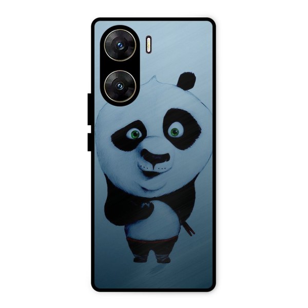 Confused Cute Panda Metal Back Case for Vivo V29e
