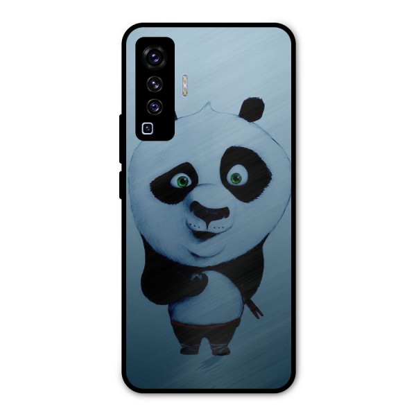 Confused Cute Panda Metal Back Case for Vivo X50