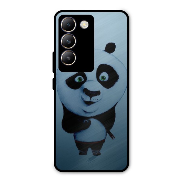 Confused Cute Panda Metal Back Case for Vivo Y200e