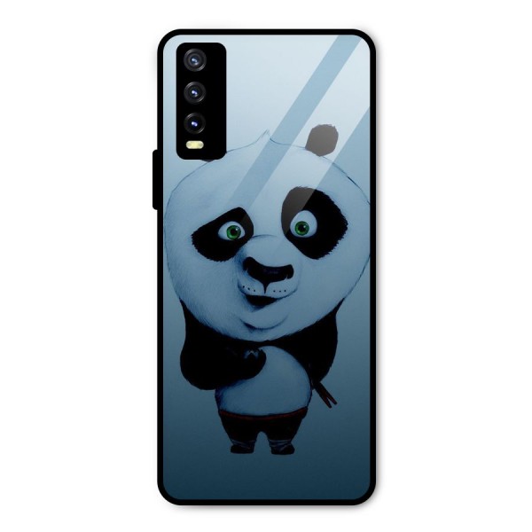 Confused Cute Panda Metal Back Case for Vivo Y20i