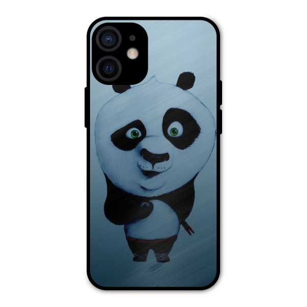 Confused Cute Panda Metal Back Case for iPhone 12 Mini