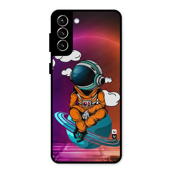 Cool Astraunaut Relaxing Metal Back Case for Galaxy S21 Plus