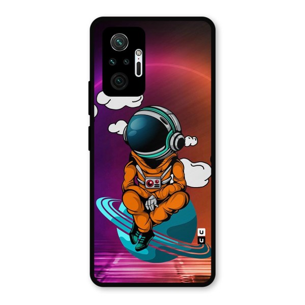 Cool Astraunaut Relaxing Metal Back Case for Redmi Note 10 Pro Max