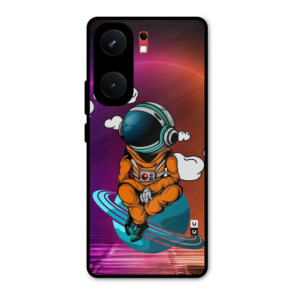 Cool Astraunaut Relaxing Metal Back Case for iQOO Neo 9 Pro