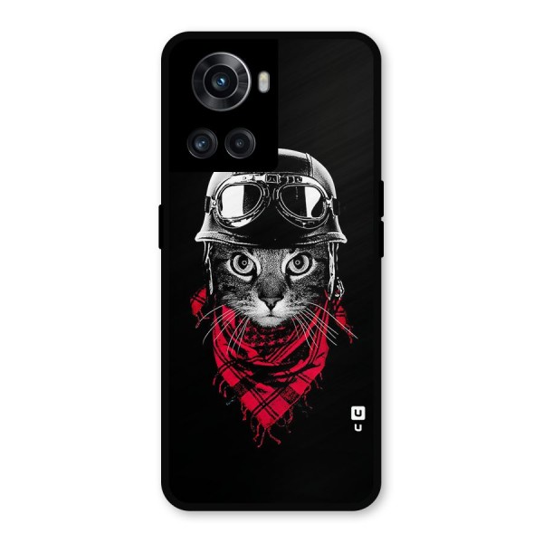 Cool Biker Cat Metal Back Case for OnePlus 10R