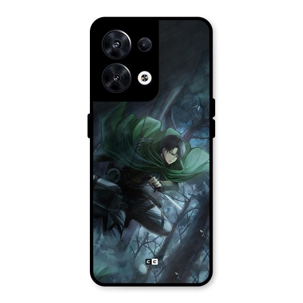 Cool Captain Levi Metal Back Case for Oppo Reno8 5G