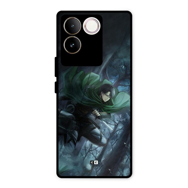 Cool Captain Levi Metal Back Case for Vivo T2 Pro