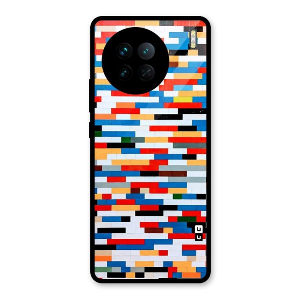 Cool Colors Collage Pattern Art Glass Back Case for Vivo X90